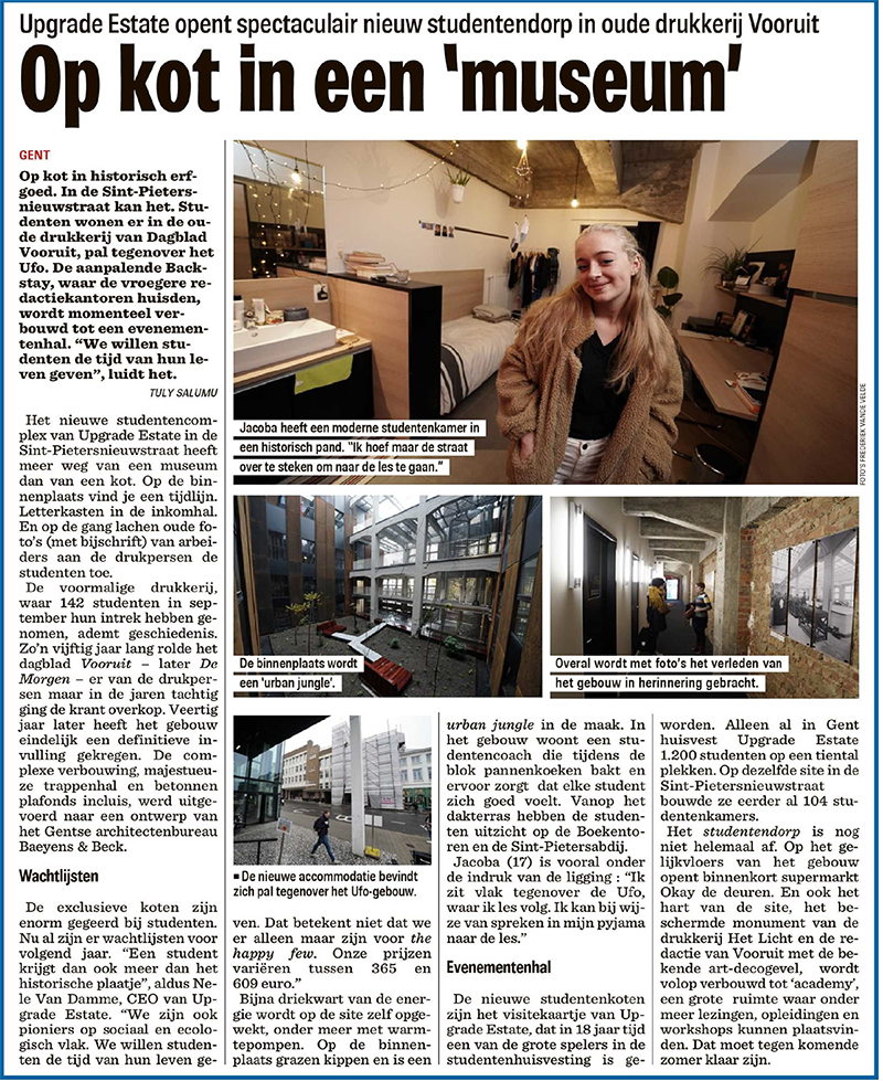 Op kot in een ‘museum’: nieuw studentendorp in legendarische drukkerij