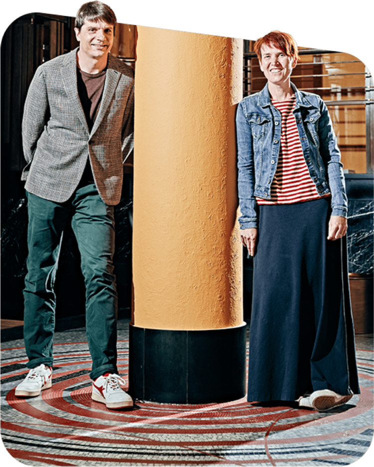 Oprichters van Upgrade Estate – Nele Van Damme en Koenraad Belsack.