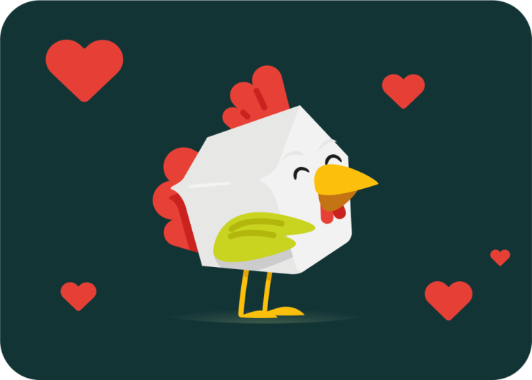 Illustratie van de kotkip voor Upgrade Solidarity