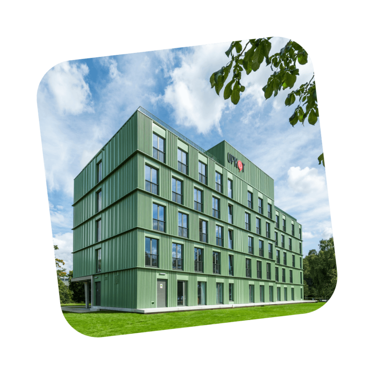 Gebouw met studentenkamers van Upgrade Estate.