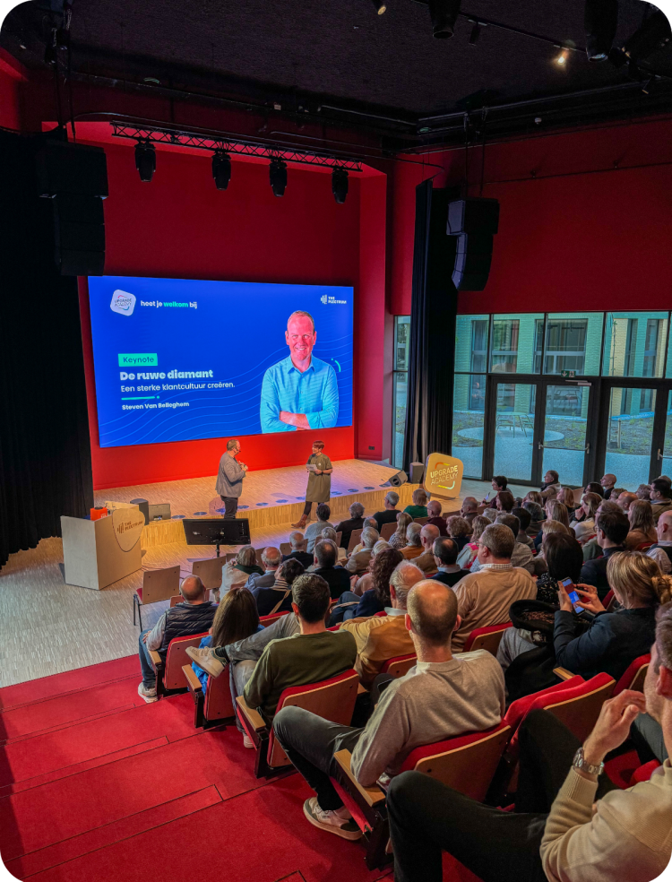 Keynote van Steven van Bellegem in de Upgrade Academy.