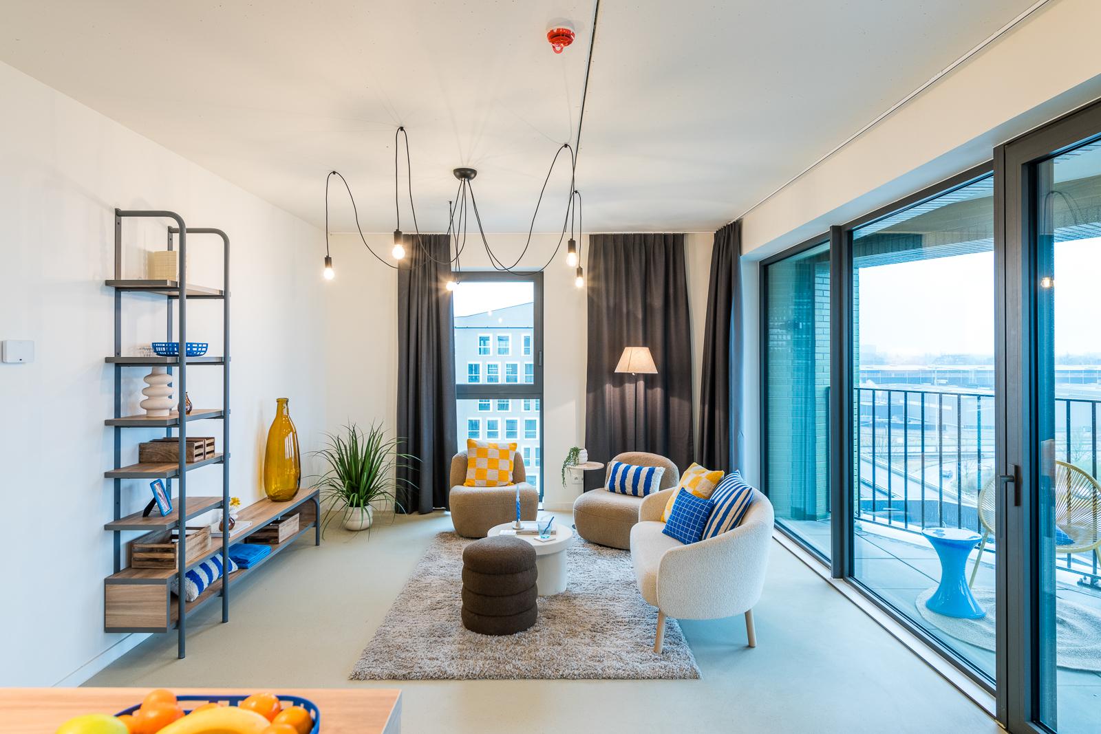 Een woonkamer in Upliving Ghent - Loop5.
