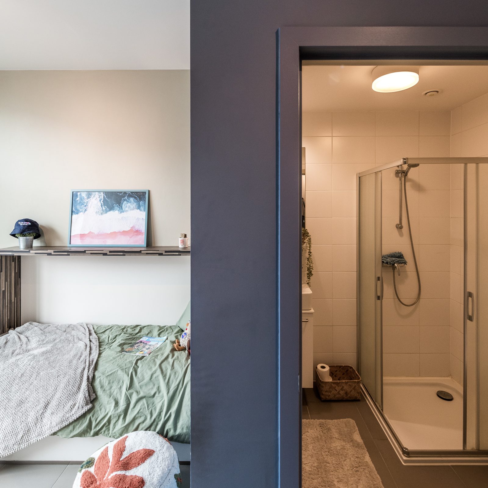 badkamer en kamer