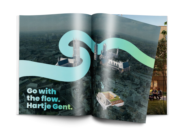 Flow Upkot mock-up brochure