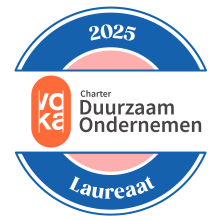 Logo Voka charter Duurzaam Ondernemen 2025 Laureaat. 