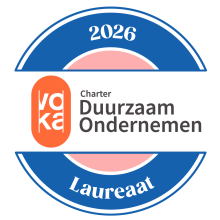 Logo Voka charter Duurzaam Ondernemen 2026 Laureaat. 