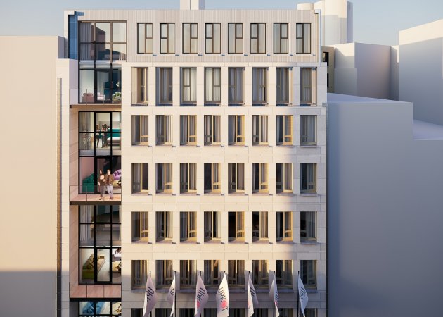 Façade batiment King Upkot (Rue Royale)